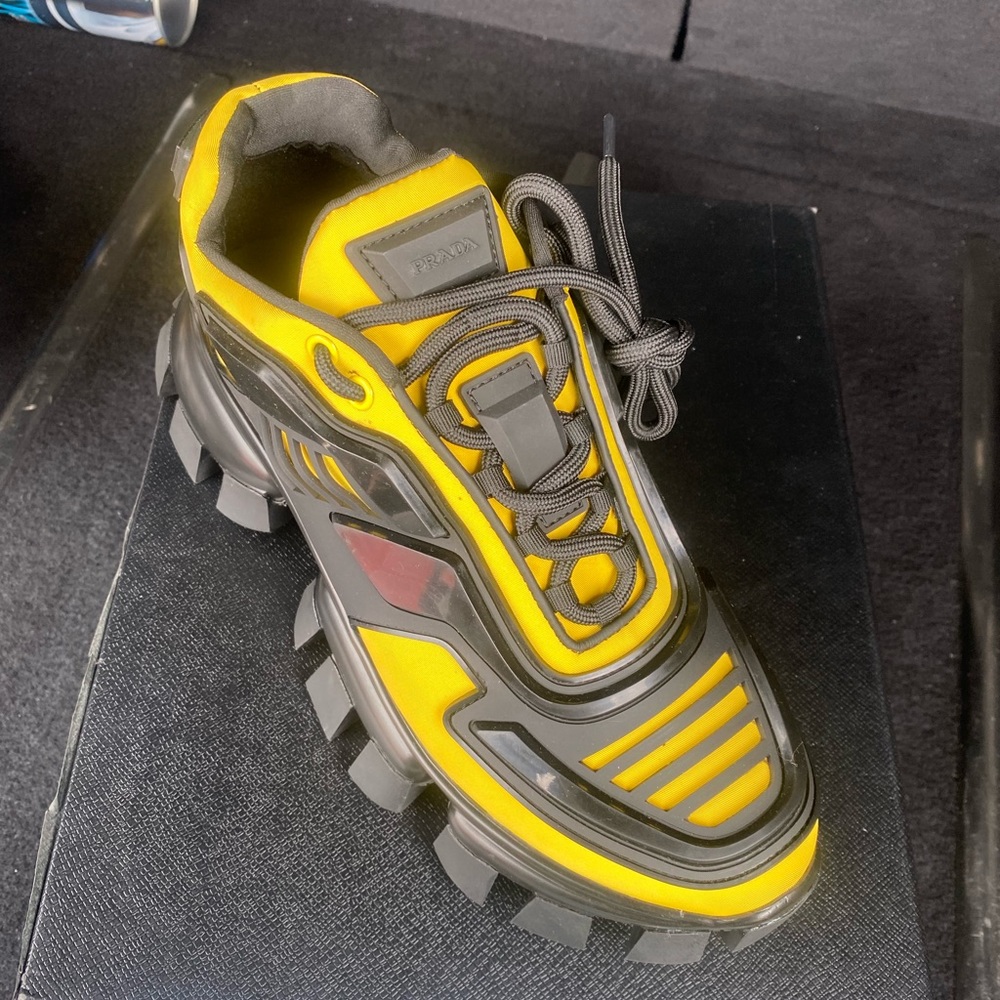 Yellow And Black Prada Cloudbust Shoes Size 9 (40)